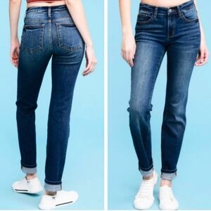 Judy Blue Women's Straight Leg Jeans - Dark Blue